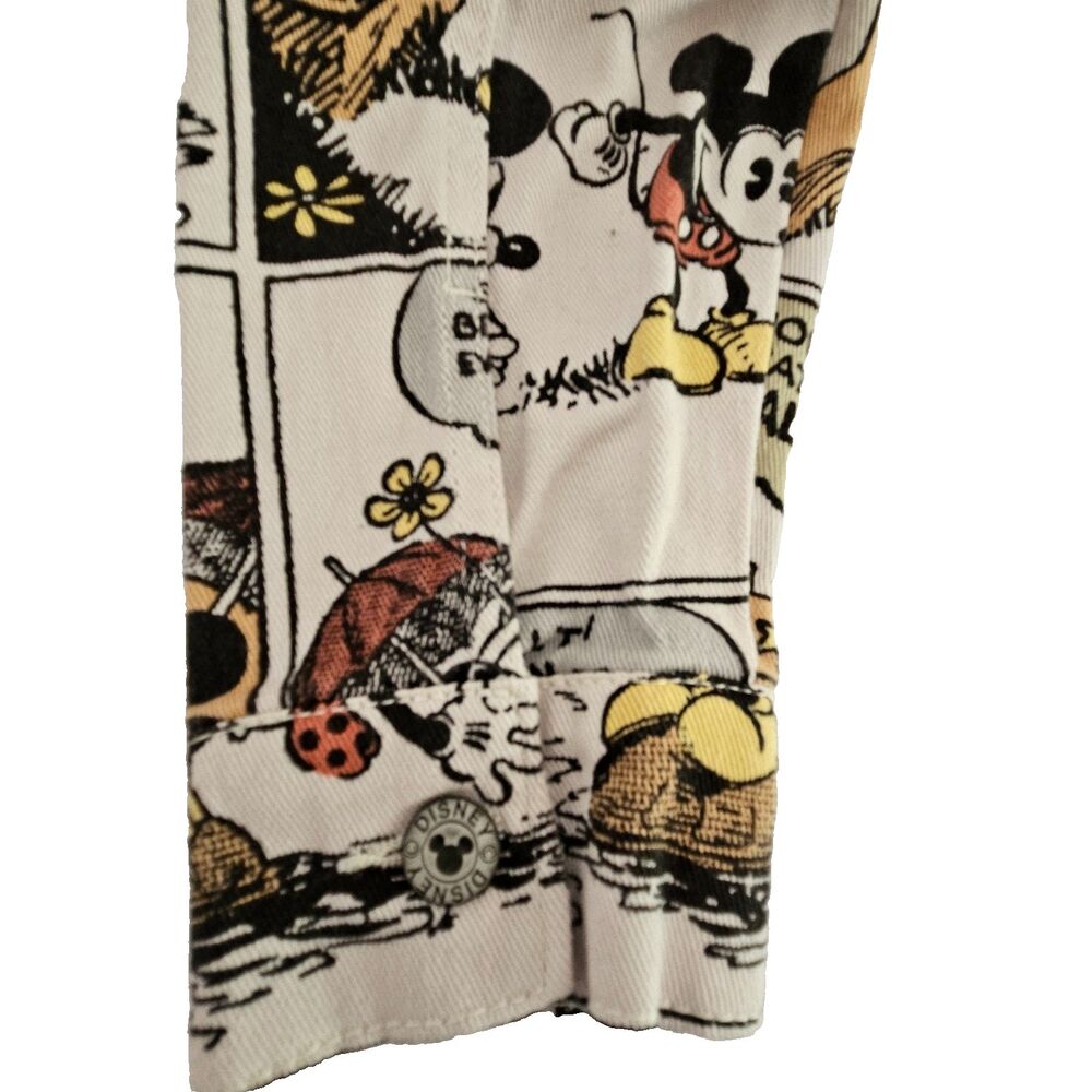 Disney Our Universe Denim Jacket Sz S All Over Print Comic Mickey Minnie Mouse - Picture 8 of 16